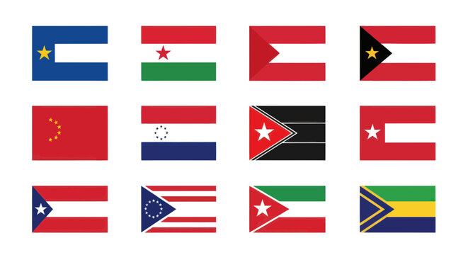Collection of National Flags - Various Countries and Regions