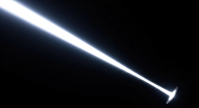 A powerful beam of radiant white light shines down from the upper left corner against a deep black atmospheric background with dust particles, sunbeam, black, effect