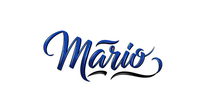 Mario Calligraphy Text Design