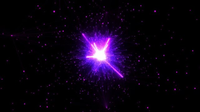 Animation visualizing a quantum algorithm: a probabilistic quantum state collapses into binary code during measurement, illustrating qubits, superposition, and observation.