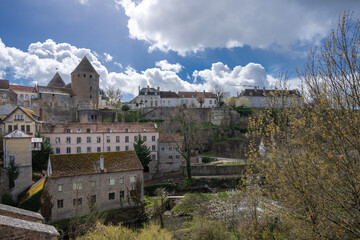 Obraz premium Semur-en-Auxois is a French town and commune, in the Burgundy region, Côte-d'Or department, in the Montbard district and Semur-en-Auxois canton.