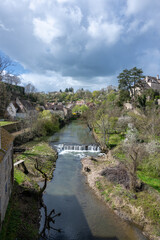 Fototapeta premium Semur-en-Auxois is a French town and commune, in the Burgundy region, Côte-d'Or department, in the Montbard district and Semur-en-Auxois canton.