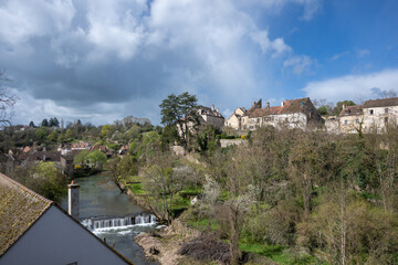 Obraz premium Semur-en-Auxois is a French town and commune, in the Burgundy region, Côte-d'Or department, in the Montbard district and Semur-en-Auxois canton.