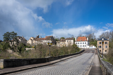Fototapeta premium Semur-en-Auxois is a French town and commune, in the Burgundy region, Côte-d'Or department, in the Montbard district and Semur-en-Auxois canton.