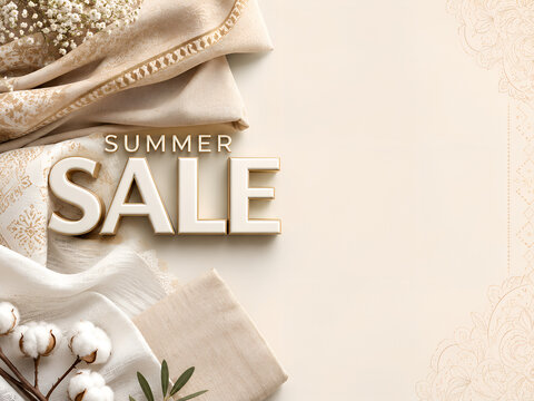 Summer Sale Elegant Fabric Banner