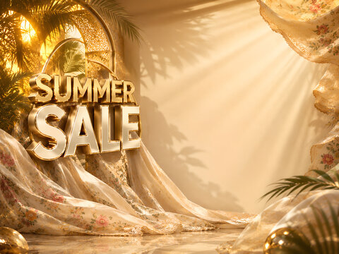 Summer Sale Luxury Fabric Poster