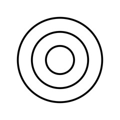 Naklejka premium Concentric circles, geometric shapes, black lines, minimalist design, abstract symbol