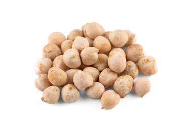 Obraz premium Dried Chickpeas Pile Isolated on White