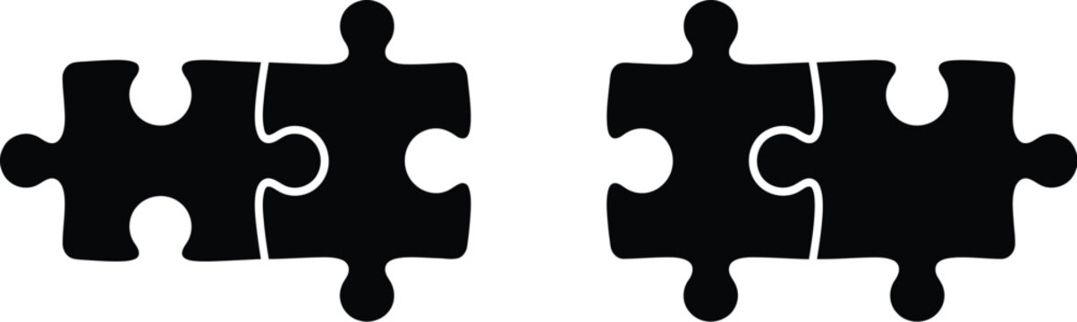 Two interlocking puzzle pieces icon