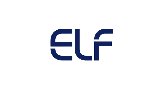 ELF logo in dark blue color.
