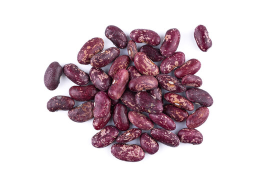 Raw Red Beans on a White Background