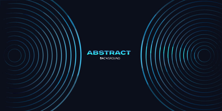 Concentric circle pattern with blue gradient on dark background