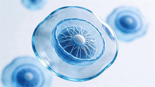 Cellular structure under microscope