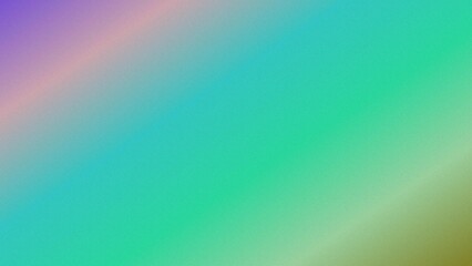 Obraz premium Vibrant Gradient Background with Subtle Noise Texture. Modern abstract digital art featuring smooth color transitions from purple, pink, teal to green. HD 4K background ideal for web design, presen