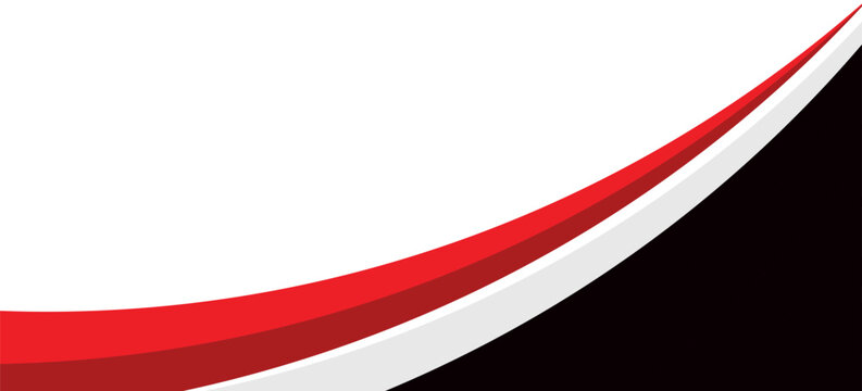 abstract red and blak business banner background with dynamic curves composition