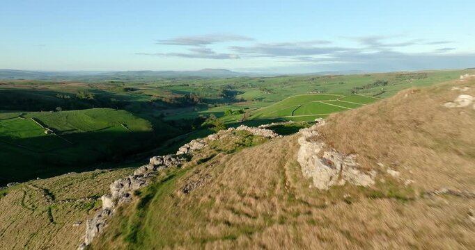 Flying over Malhamdale in Yorkshire Dales