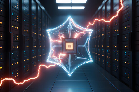 Advanced Quantum Server Infrastructure Enhancing Cybersecurity Shield Protections and Optimizing Microchip Processing Power Within Digital Cloud Data Centers Globally