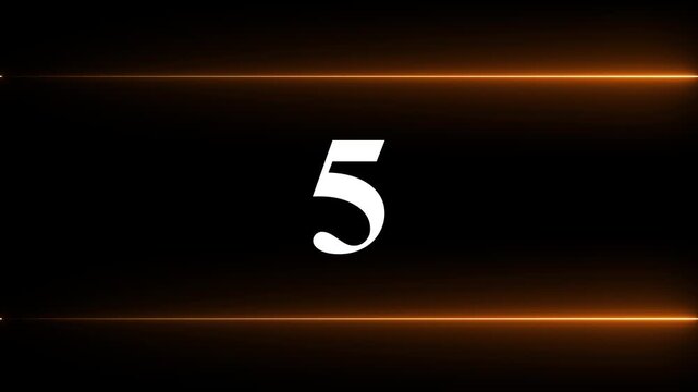 0 to 29 second modern digital countdown timer neon line light style on black background.