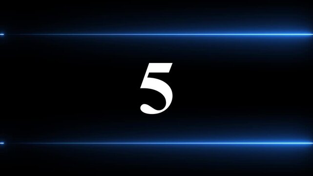 0 to 13 second modern digital countdown timer neon line light style on black background. Sci-Fi neon line frame 13 sec countdown loop. countdown timer 13 sec animation 4k video.