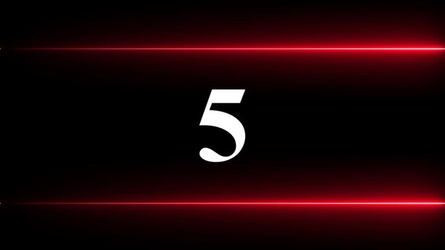 Glowing neon numbers from 0 to 37 countdown in pink color neon line and black background.