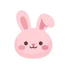 Obraz premium Cute Pink Bunny Rabbit Face.