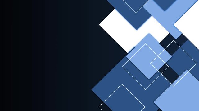 Abstract geometric background with overlapping squares modern minimalist design animation