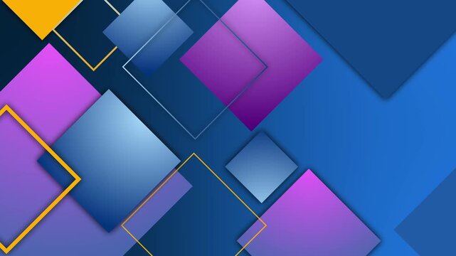 Abstract geometric background with layered squares modern gradient design animation