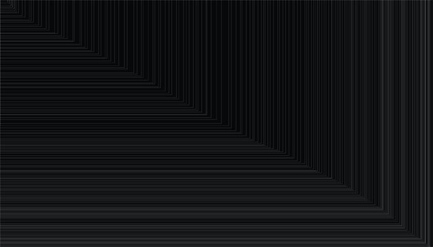 Abstract Geometric Line Grid Vector Background with Retro Futuristic Tech Pattern on Black Background