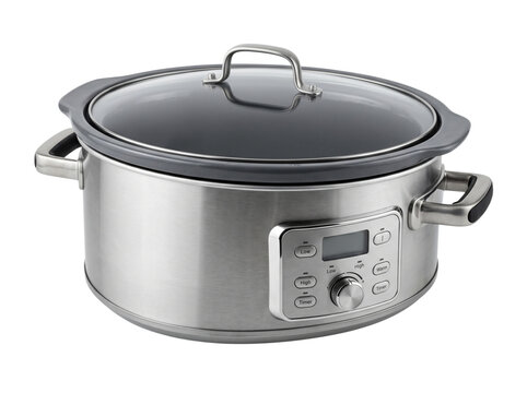 Digital slow cooker with glass lid