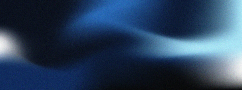 Abstract background shiny blue banner. Modern smooth abstract dark blue with noise for luxury background or elegant wallpaper. Blue gradient background with grainy texture Black dark gray blue