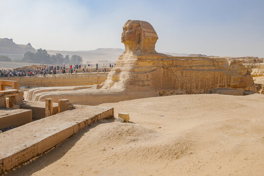 Giza, Egypt - 25 Jan, 2026: The Great Sphinx of Giza, Giza Pyramids and Plateau, Egypt