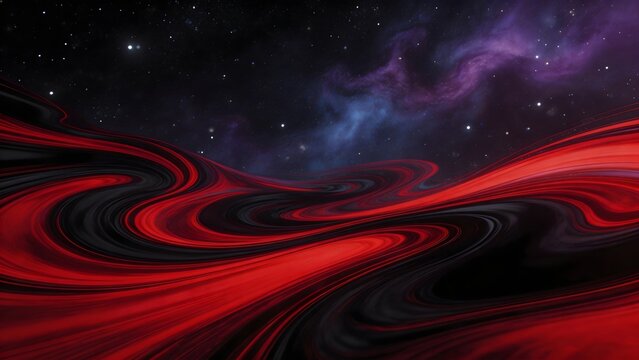 Abstract cosmic swirls with stars