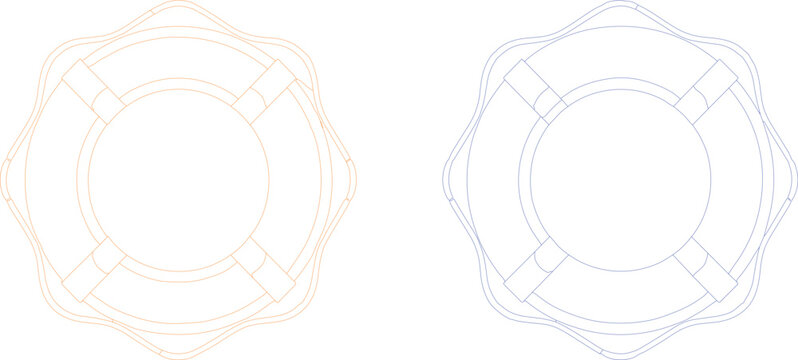 Octagonal floral ornament with internal structure depicted as line art on transparent background flower outline drawing vector illustration design graphic