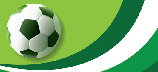 Obraz premium Soccer Template design , Football banner, Sport layout design, green Theme, vector illustration