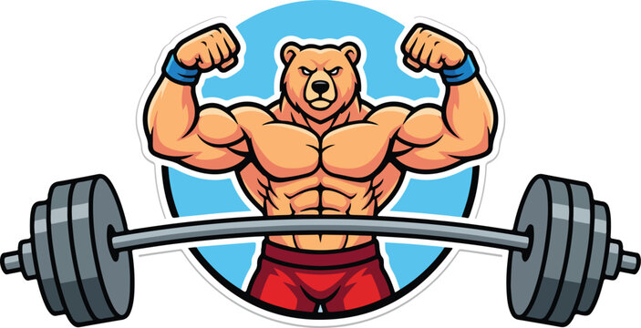 bodybuilder training with dumbbell