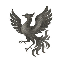 Fototapeta premium PNG Mythical bird silhouette illustration
