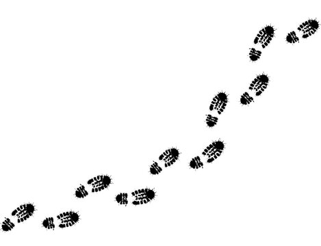 detailed walking muddy messy footprints bootprints pattern brush editable vector illustration