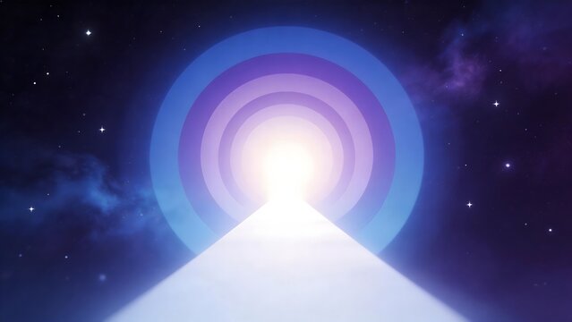 Cosmic tunnel with concentric circles