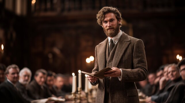A man speaks boldly before the council, showing how unwavering faith and truth remain strong even when facing rejection, accusation, and danger
