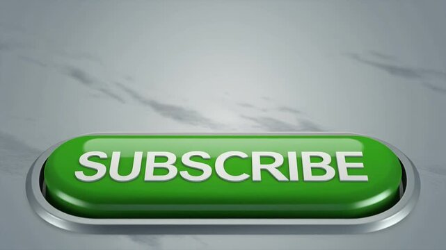 3D Glossy Green Subscribe Button Animation