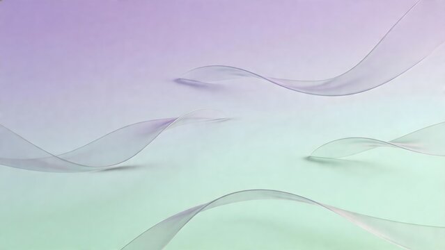 Abstract flowing ribbons on gradient background