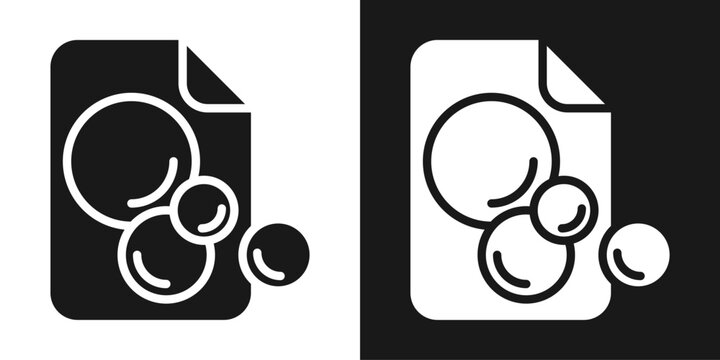 Bubble Wrap Icon In Black And White Glyph Style