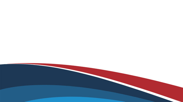 Blue Red and White Abstract Wavy Background with Copy Space wave