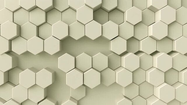 Abstract 3D Hexagon Pattern Motion Animation