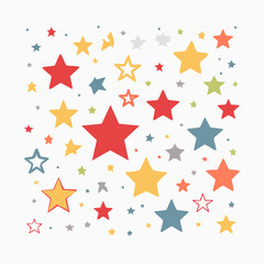 Fototapeta premium Colorful Star Pattern