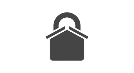 Black Padlock Icon Security Symbol.