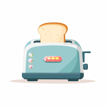 Toaster with slice of bread