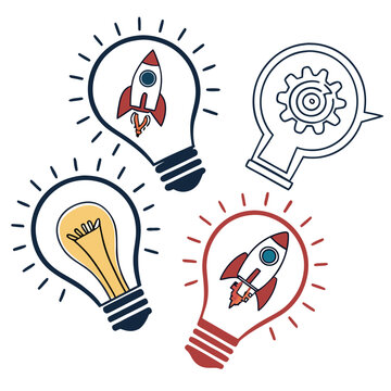  Light bulb icon set
