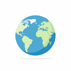 Fototapeta premium Flat Design Earth Globe Illustration