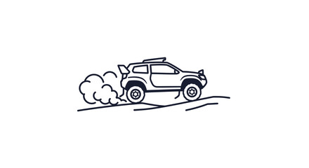 Car with smoke from tires racing. © Laga